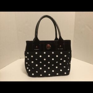 Tommy Hilfiger Polka Dot Black White Tote Purse